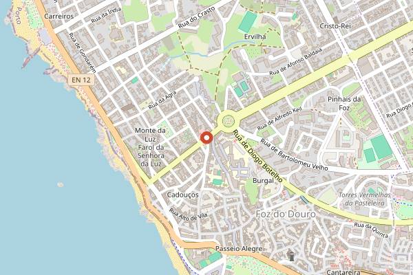 Map showing Padaria Artesanal Orgânica in Porto