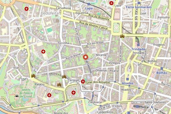 Map showing Catraio Craft Beer Shop in Porto