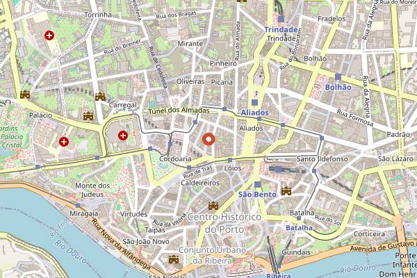 Map showing The Gin Club in Porto
