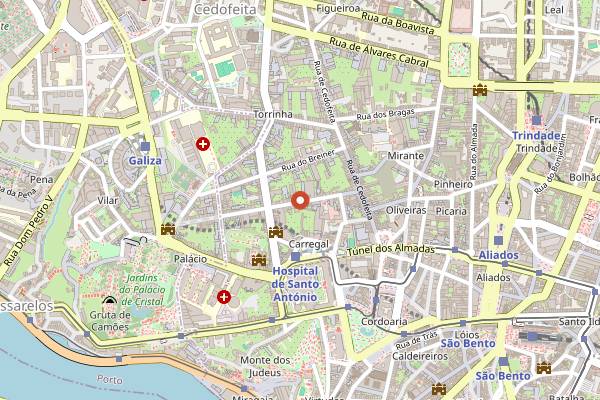Map showing TOA Porto in Porto