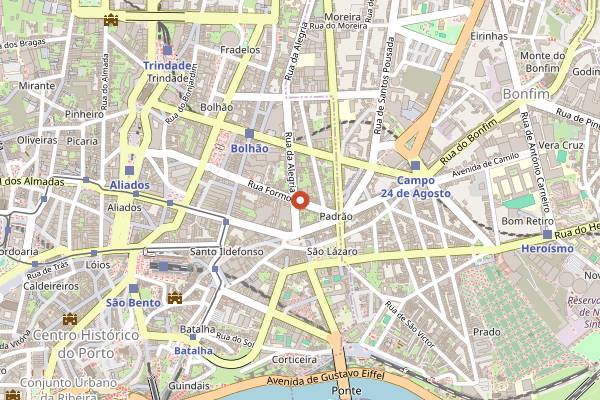 Map showing Armazem da Cerveja in Porto
