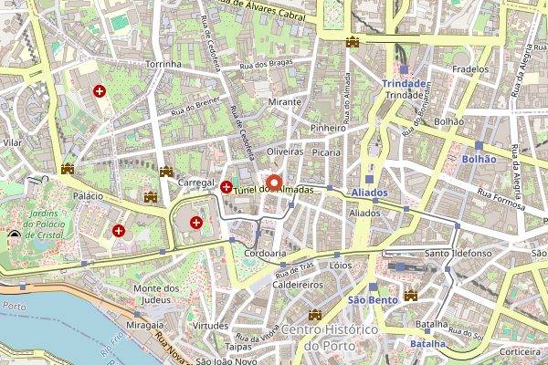 Map showing Zenith in Porto