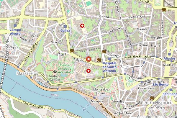 Map showing Boulevard Burger House in Porto