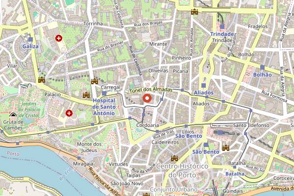 Map showing Araponga in Porto