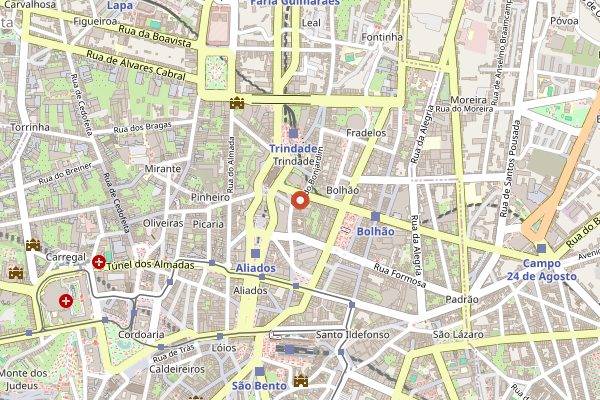 Map showing C'alma Specialty Coffee Room in Porto