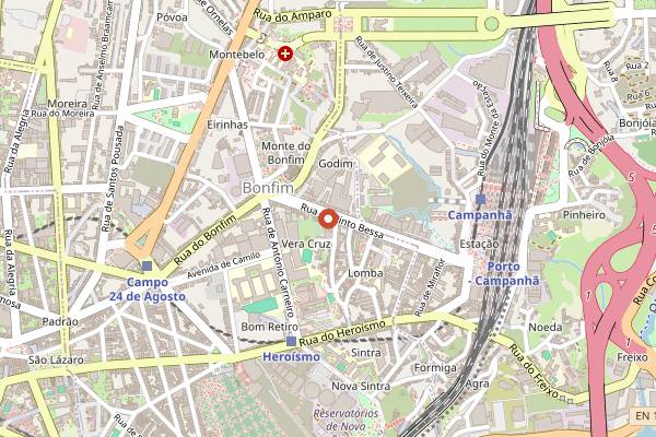 Map showing Café Passaporte in Porto