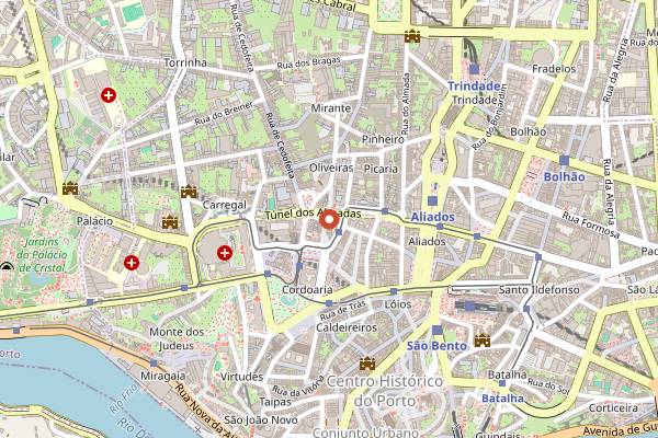 Map showing Cafe Progresso in Porto