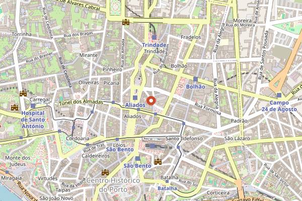 Map showing Eatery 119 in Porto