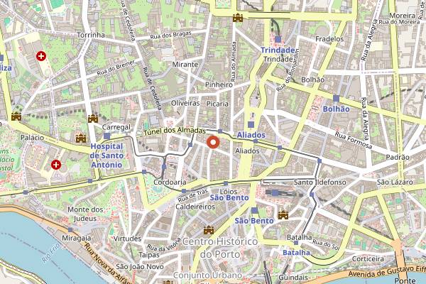 Map showing Café Aviz in Porto