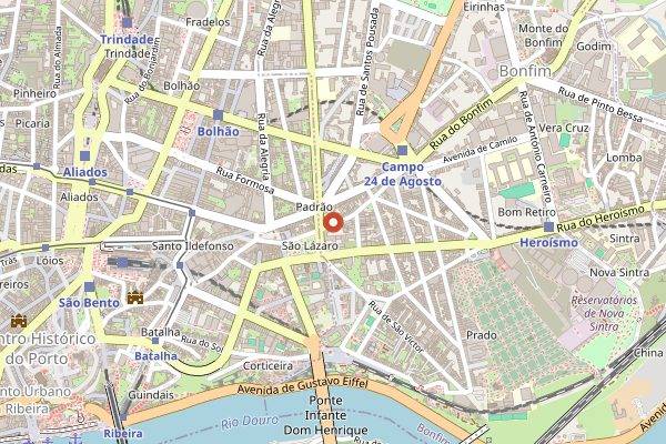 Map showing Combi Coffee Roasters in Porto