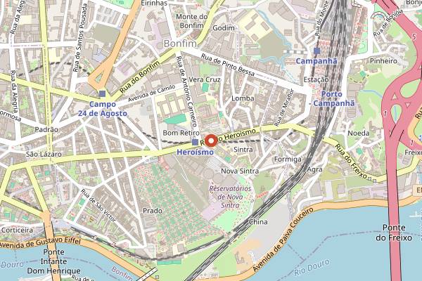 Map showing Von and Vonnie Microroasters in Porto