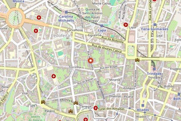 Map showing Porto Cooking Classes in Porto