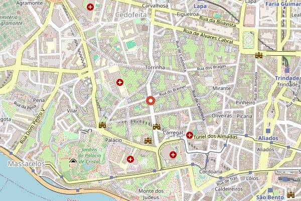 Map showing Quintal Bioshop in Porto