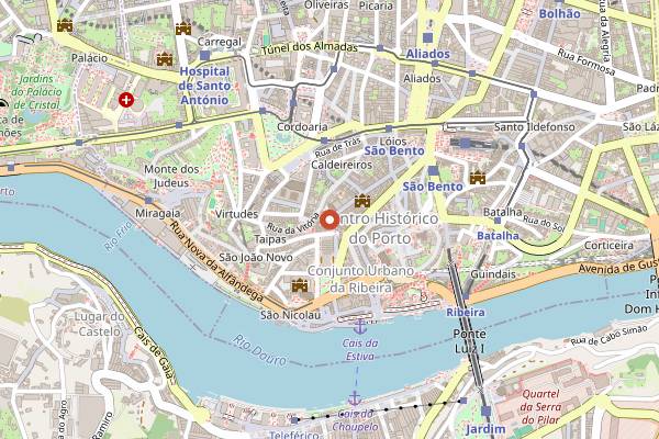 Map showing Cozinha das Flores in Porto