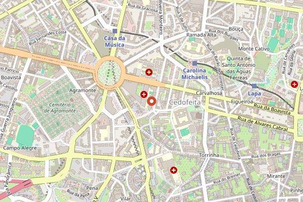 Map showing EON in Porto