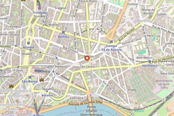Map showing Euskalduna Studio in Porto