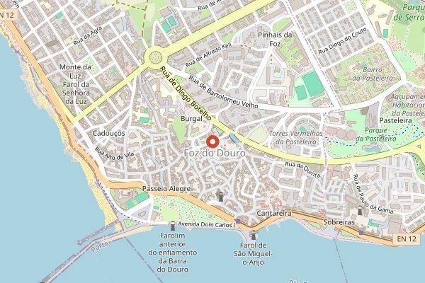 Map showing Pedro Lemos in Porto