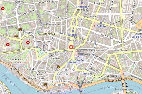 Map showing Eating Europe Porto Food Tour in Porto