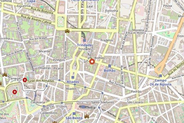 Map showing Almeja in Porto