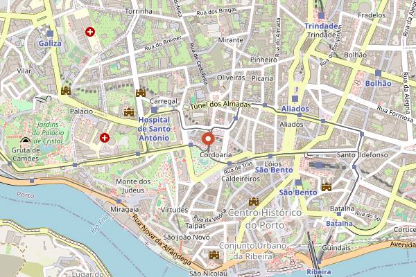 Map showing Nonna Piazza in Porto