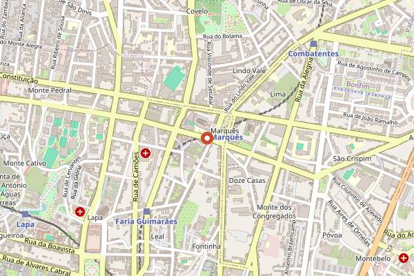 Map showing Alma Mater Rooftop in Porto