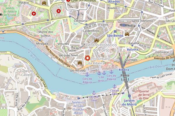 Map showing Hard Club in Porto