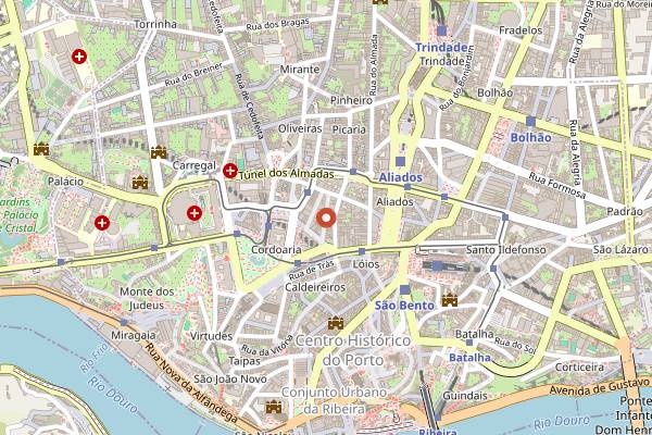 Map showing Plano B in Porto