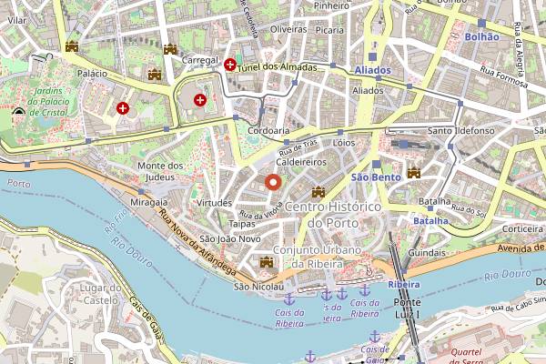 Map showing Porto Tonico in Porto