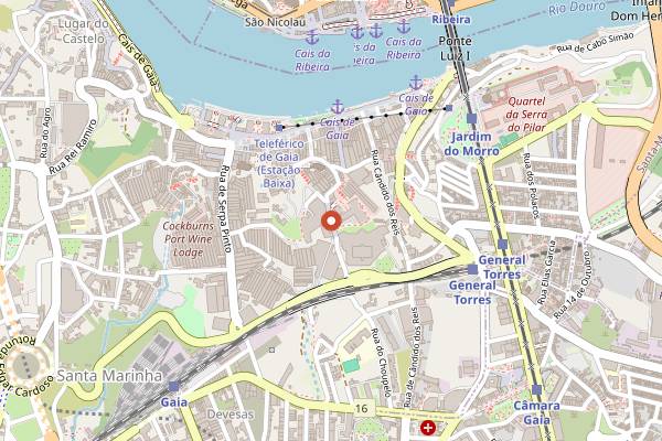 Map showing The Yeatman Roof Terrace in Porto