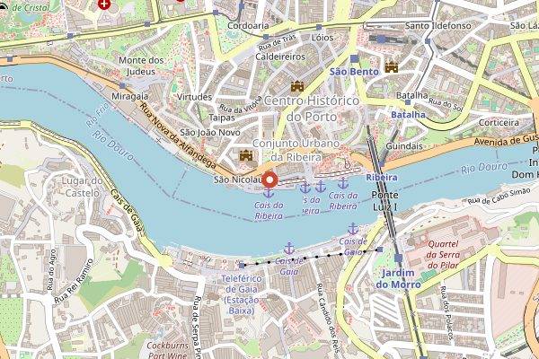 Map showing Adega Sao Nicolau in Porto