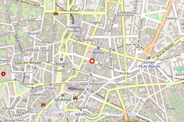 Map showing Peixe no Mercado in Porto