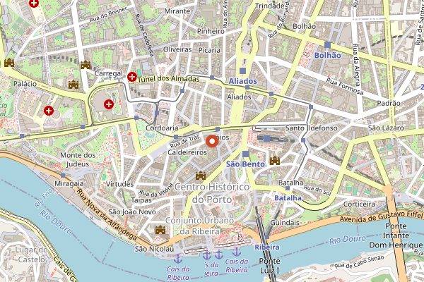 Map showing The Wine Box in Porto