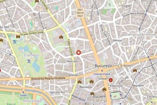 Map showing Boutique du Pain in Bucharest