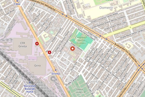 Map showing Gluten Glory in Bucharest