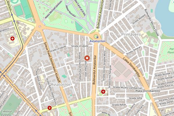 Map showing Holy Bakery in Bucharest