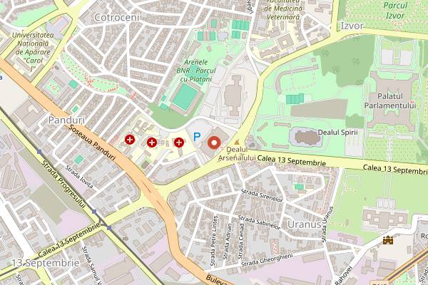 Map showing JW Bakery in Bucharest