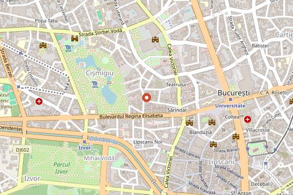 Map showing Bartini Rooftop in Bucharest