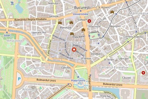 Map showing Boulevard Pub in Bucharest