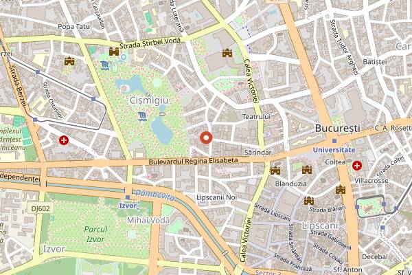 Map showing Garden of Eden in Bucharest
