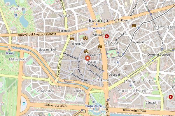 Map showing Jack's Pub in Bucharest