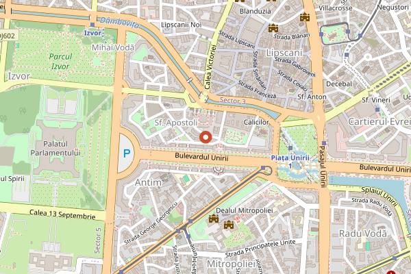 Map showing The Pub Trocadero in Bucharest