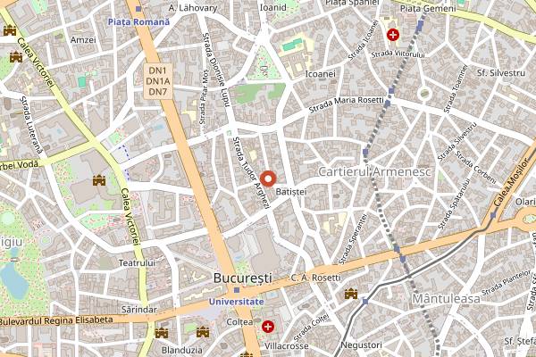 Map showing QP Pub in Bucharest