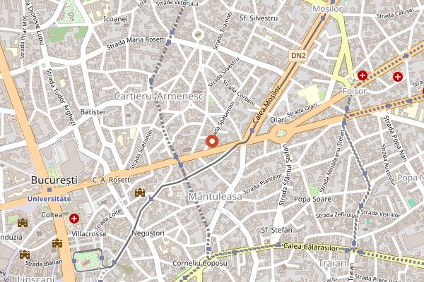 Map showing Wicked Bar in Bucharest