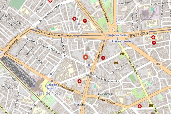 Map showing Ground Zero Brewery in Bucharest