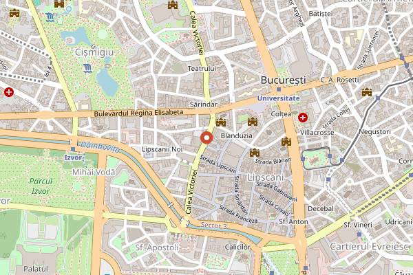Map showing Hygge Social Kitchen in Bucharest