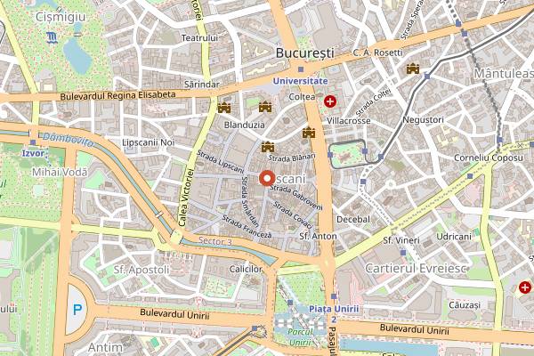 Map showing La Mama Lipscani in Bucharest