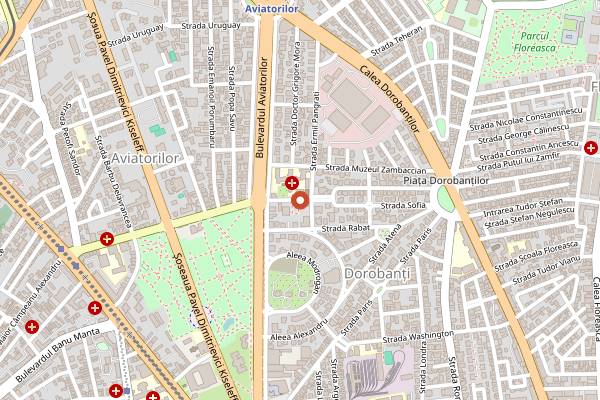 Map showing Almond Café in Bucharest