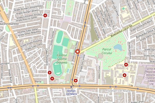 Map showing Ganesha Caffe Barbu Vacarescu in Bucharest