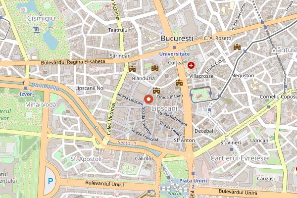 Map showing Grand Cafe Van Gogh in Bucharest