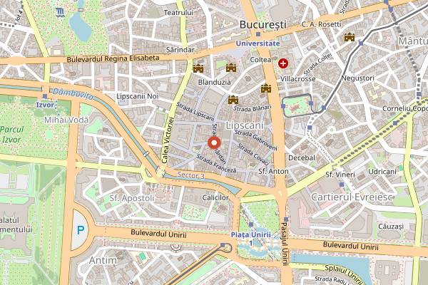 Map showing Les Bourgeois in Bucharest